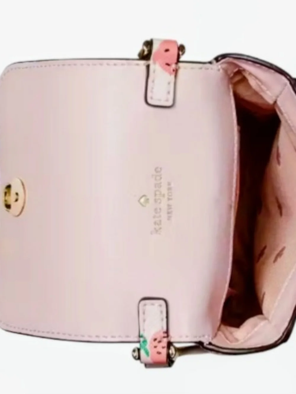 Kate Spade Staci North/South Wild Strawberry Saffiano Leather crossbody Phone